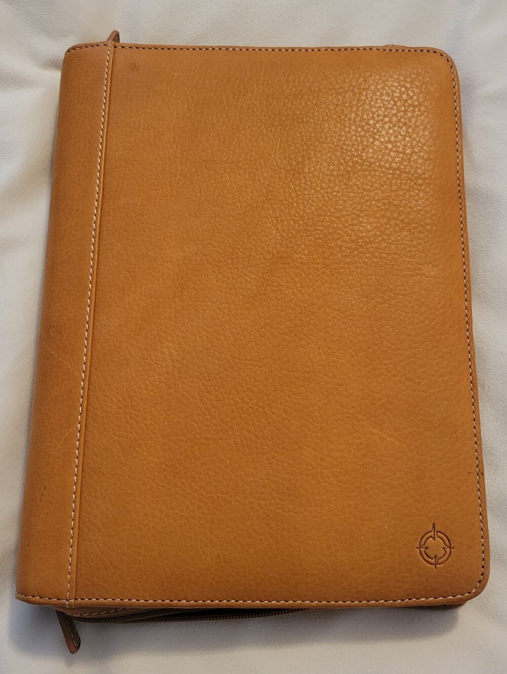 Vintage Franklin Covey Genuine Leather Zippered Day Planner